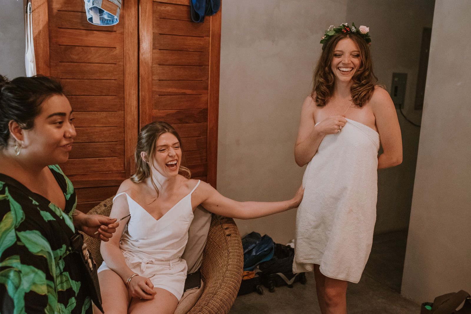 preparativos de la novia